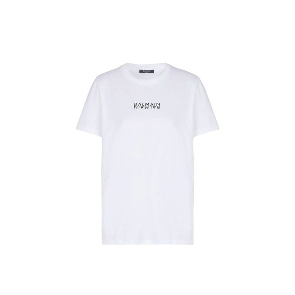 Balmain White Cotton Women's T-Shirt
